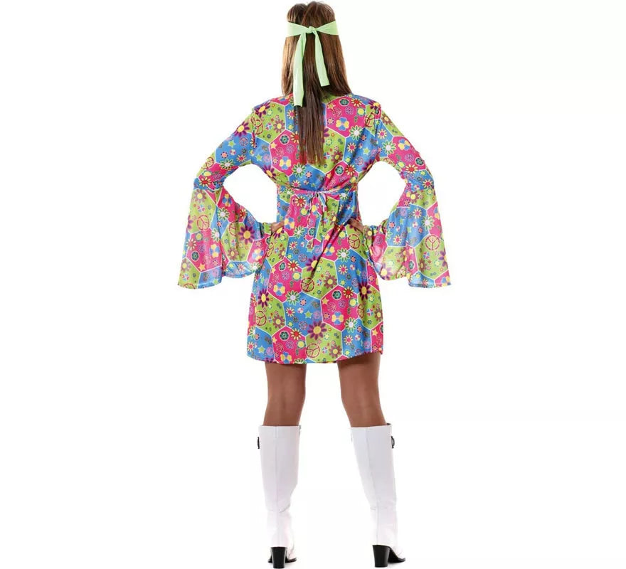 Disfraz de Hippie Flower Power para mujer