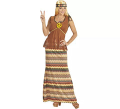 Women's colorful striped hippie costume