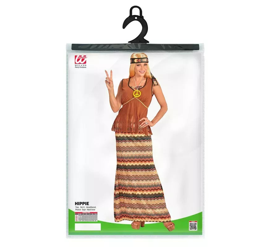 Translation missing: en.Disfraz de Hippie franjas de colores para mujer