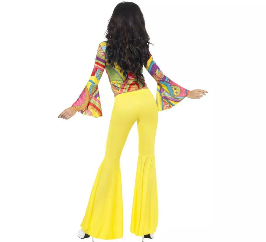 Disfraz de Hippie Guay de los 70 para mujer