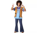 Disfraz de Hippie Jeans azul para hombre