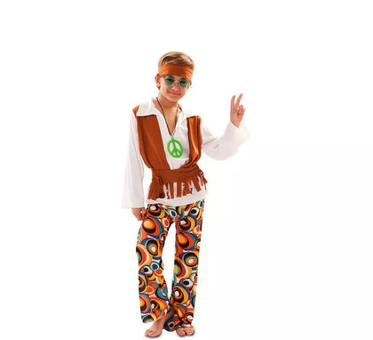 Disfraz de Hippie marrón para niño