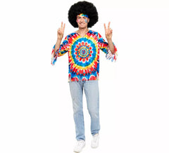 Men's Multicolored Hippie Costume