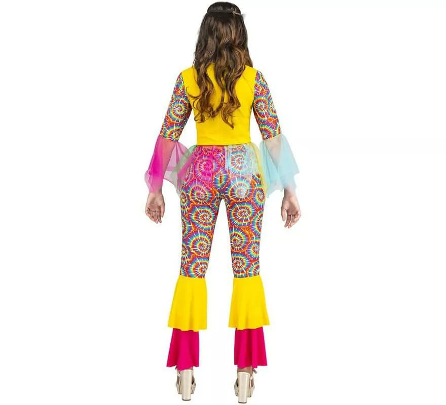 Disfraz de Hippie Multicolor para mujer