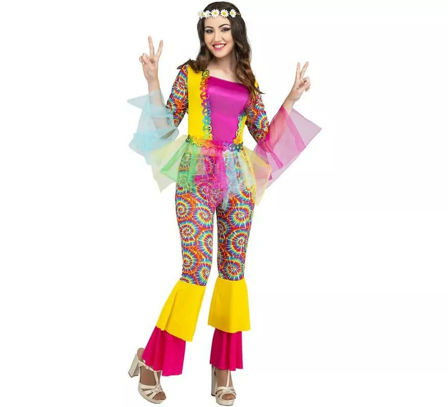 Translation missing: en.Disfraz de Hippie Multicolor para mujer