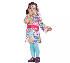 Multicolor Hippie Costume for Girl and Baby