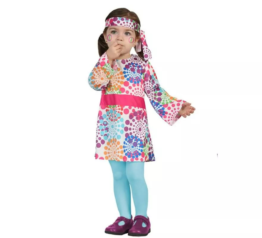 Translation missing: en.Disfraz de Hippie Multicolor para niña y bebé