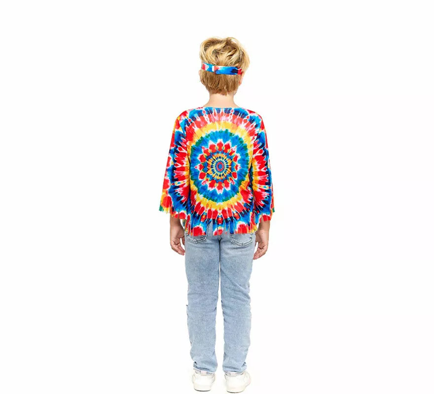 Disfraz de Hippie multicolor para niño