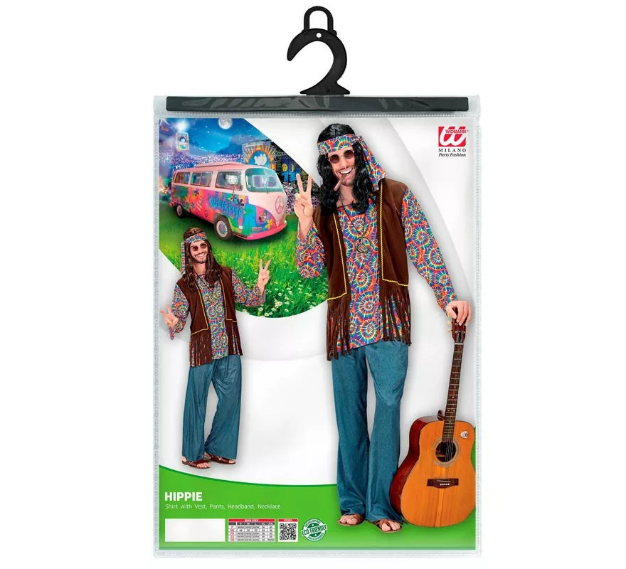 Translation missing: en.Disfraz de Hippie Psicodélico con chaleco para hombre