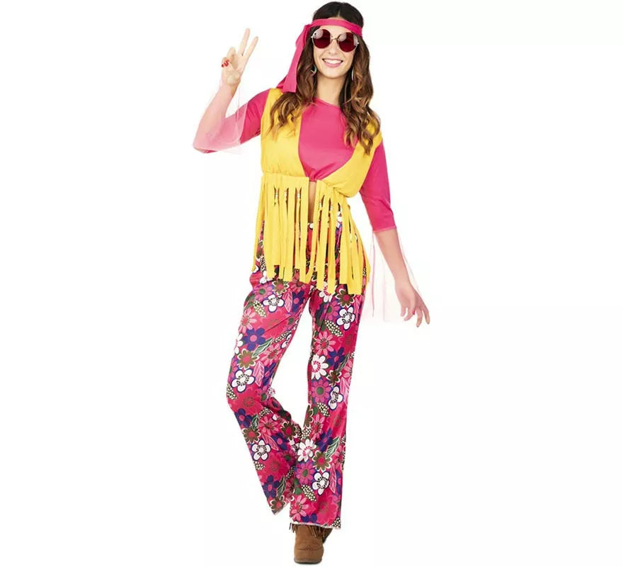 Translation missing: en.Disfraz de Hippie rosa para mujer