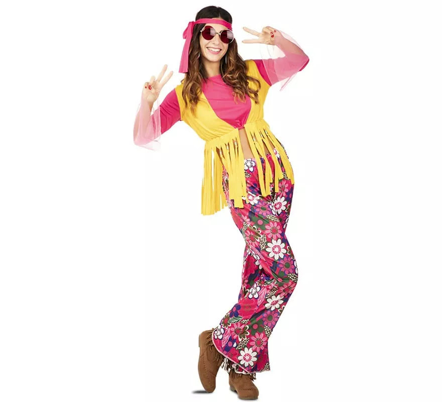 Translation missing: en.Disfraz de Hippie rosa para mujer