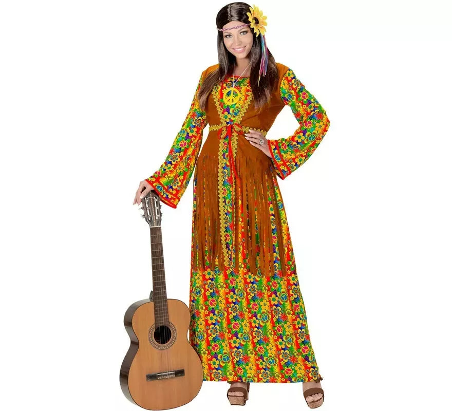 Disfraz de Hippie Símbolo de Paz para mujer