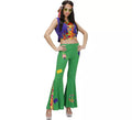 Disfraz de Hippie verde para mujer