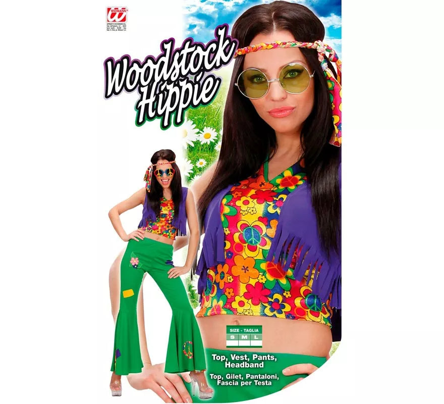 Translation missing: en.Disfraz de Hippie verde para mujer