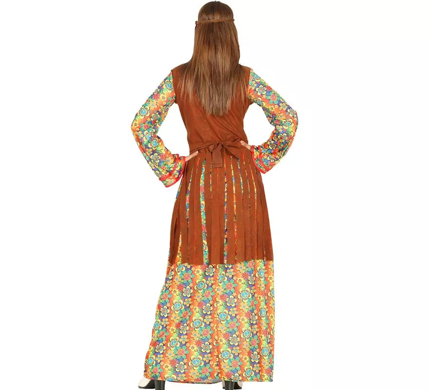 Disfraz de Hippie vestido largo para mujer