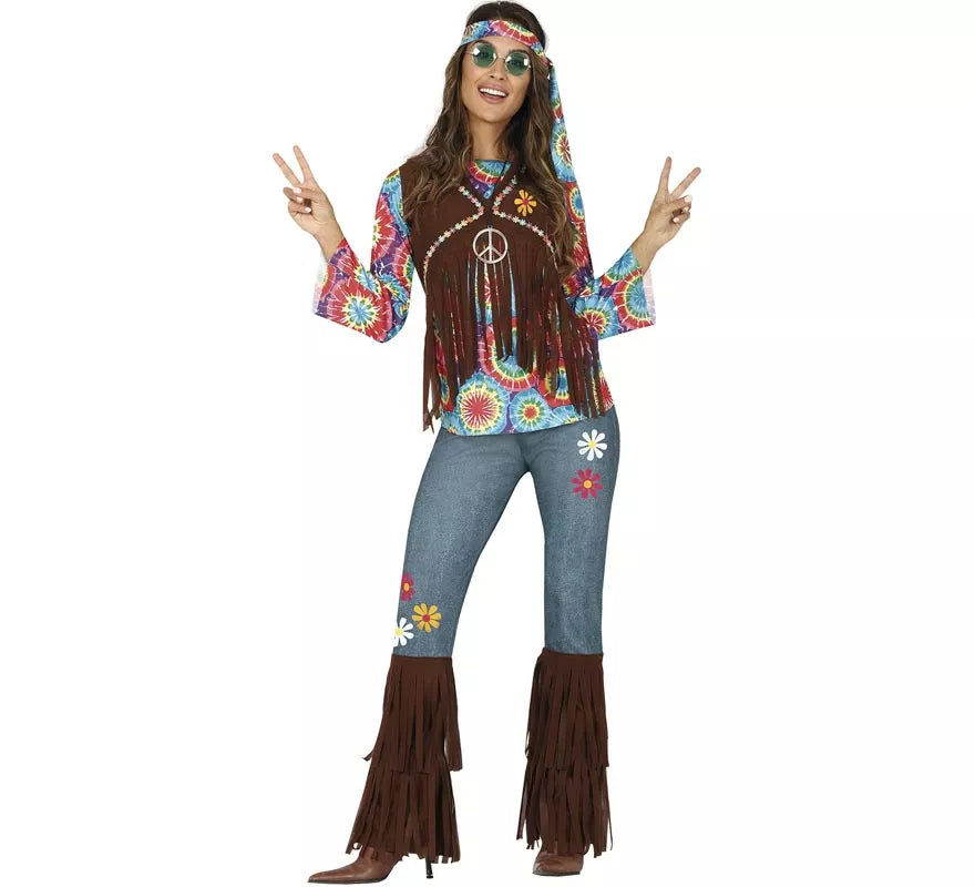 Translation missing: en.Disfraz de Hippy con Chaleco para mujer