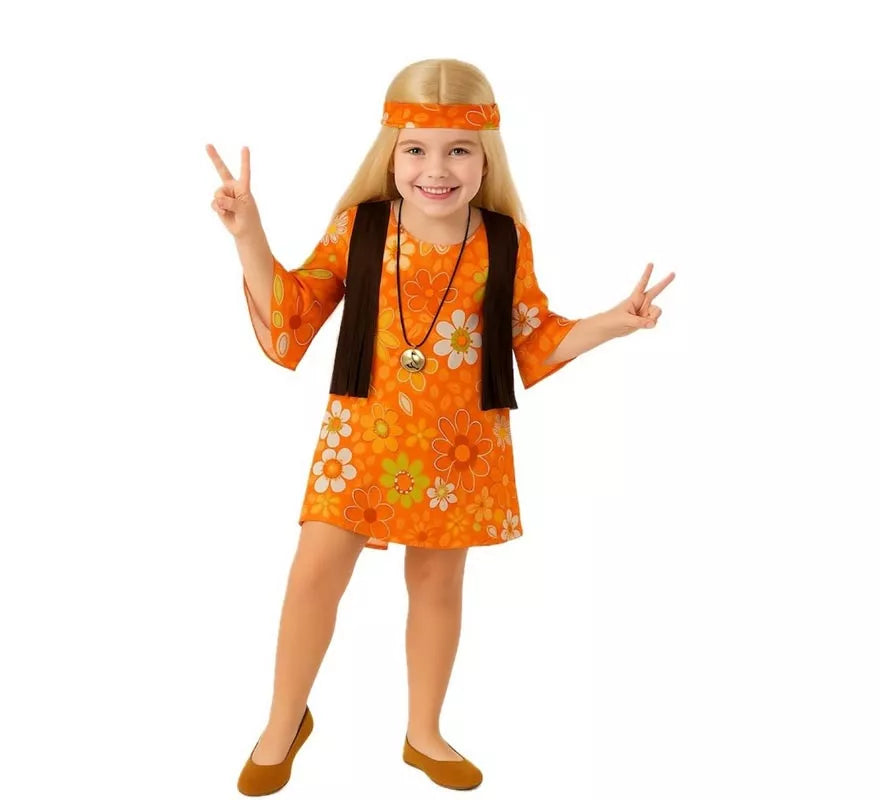 Translation missing: en.Disfraz de Hippy con Flores para niña