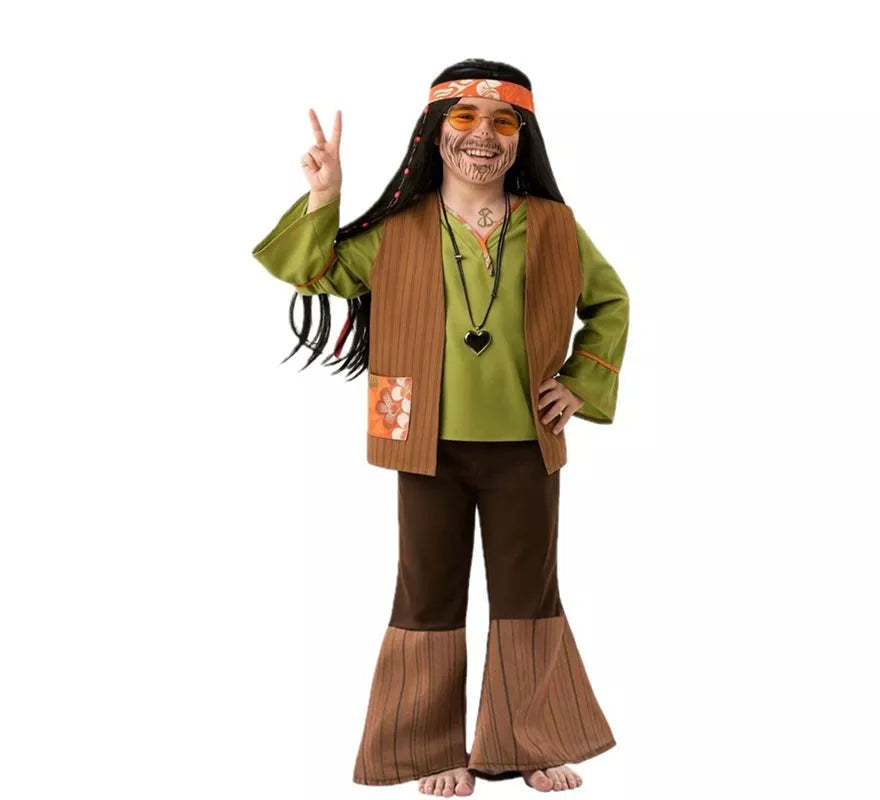 Translation missing: en.Disfraz de Hippy con Flores para niño