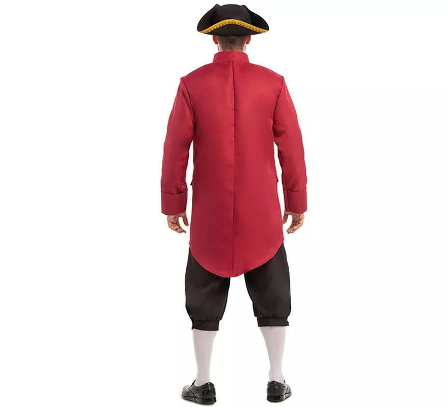 Translation missing: en.Disfraz de Hombre Colonial rojo y negro para hombre