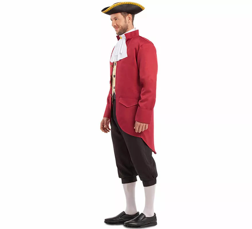 Translation missing: en.Disfraz de Hombre Colonial rojo y negro para hombre