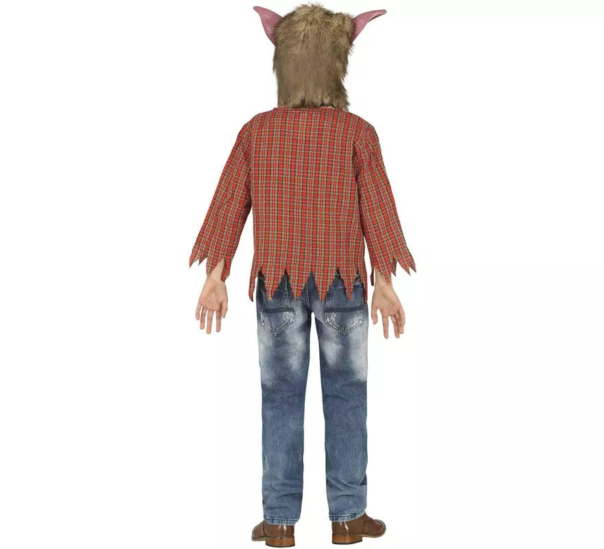 Translation missing: en.Disfraz de Hombre Lobo con colmillos para niño
