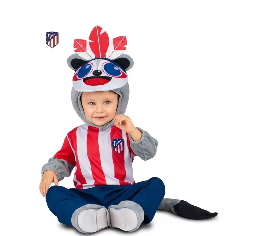 Translation missing: en.Disfraz de Indi Atlético de Madrid rojo y blanco para bebé