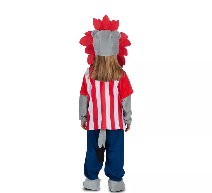 Translation missing: en.Disfraz de Indi Atlético de Madrid rojo y blanco para niño