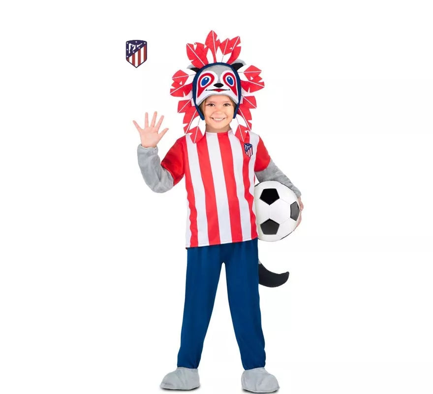 Translation missing: en.Disfraz de Indi Atlético de Madrid rojo y blanco para niño