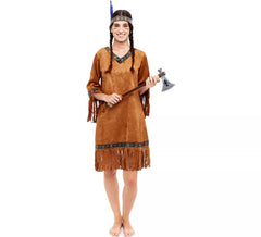 Brown Indian costume for women