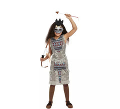 Gray Dark India costume for girls