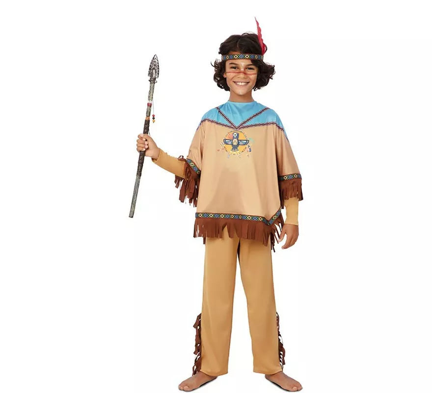 Disfraz de Indio Apache con tocado para niño