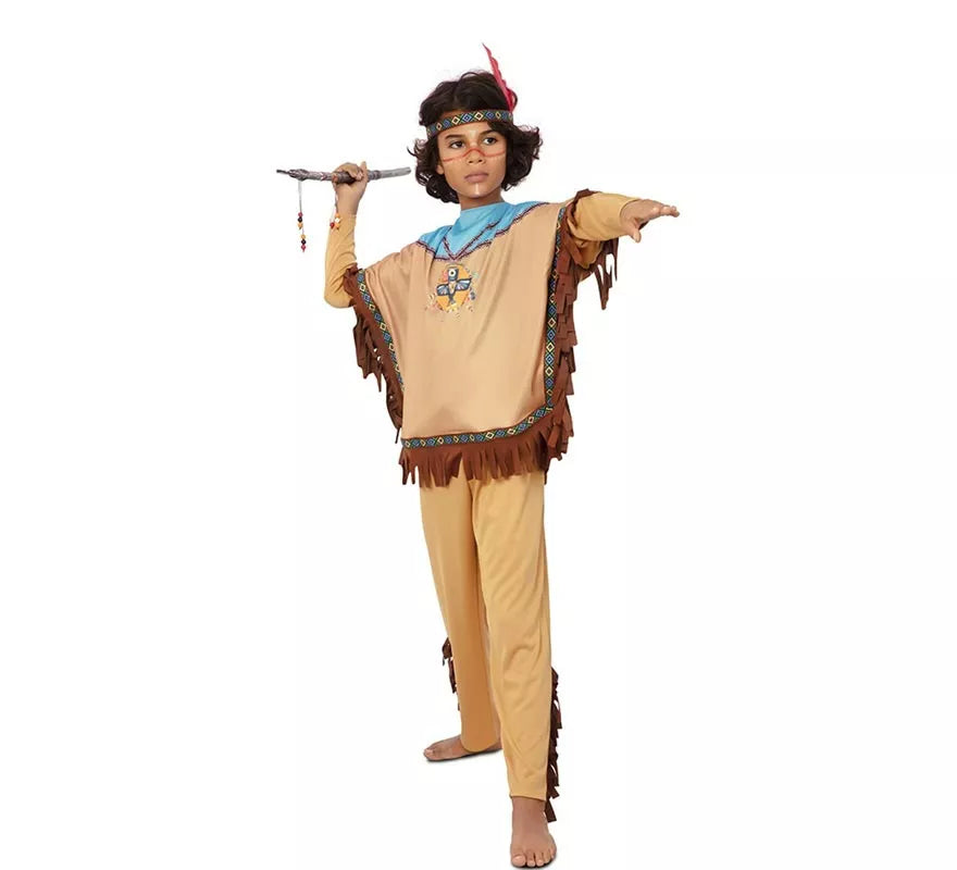 Disfraz de Indio Apache con tocado para niño