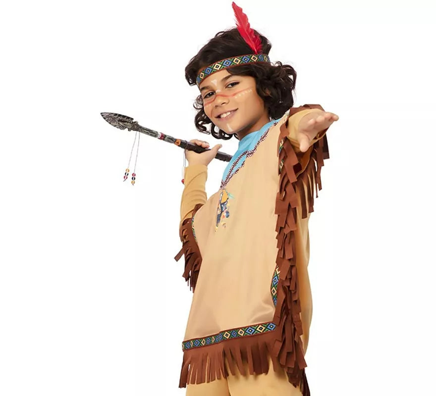 Disfraz de Indio Apache con tocado para niño