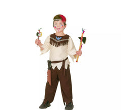 Beige Indian Costume with Fringes for children