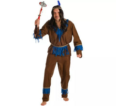 Indian costume with blue fringes for men