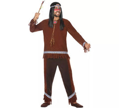 Brown Indian Costume with Fringes for men