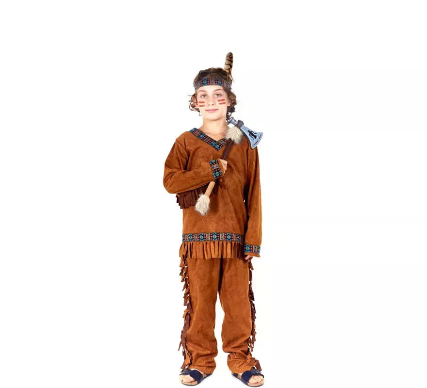 Disfraz de Indio marrón para niño