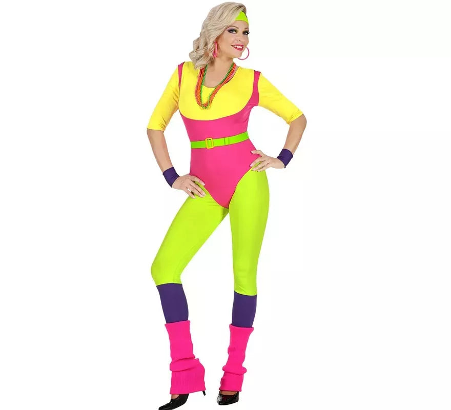 Disfraz de Instructora de Aerobics Años 80 para mujer