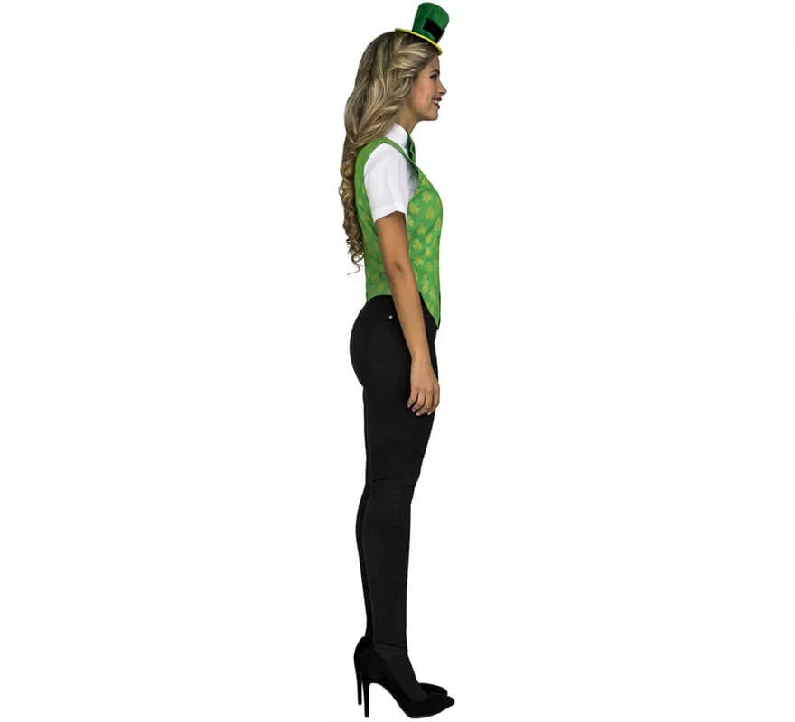 Disfraz de Irlandesa con chaleco para mujer