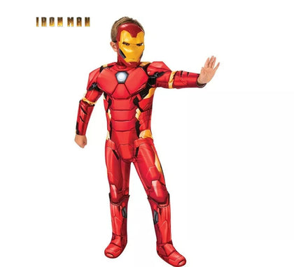Disfraz de Iron Man musculoso con máscara deluxe para niño