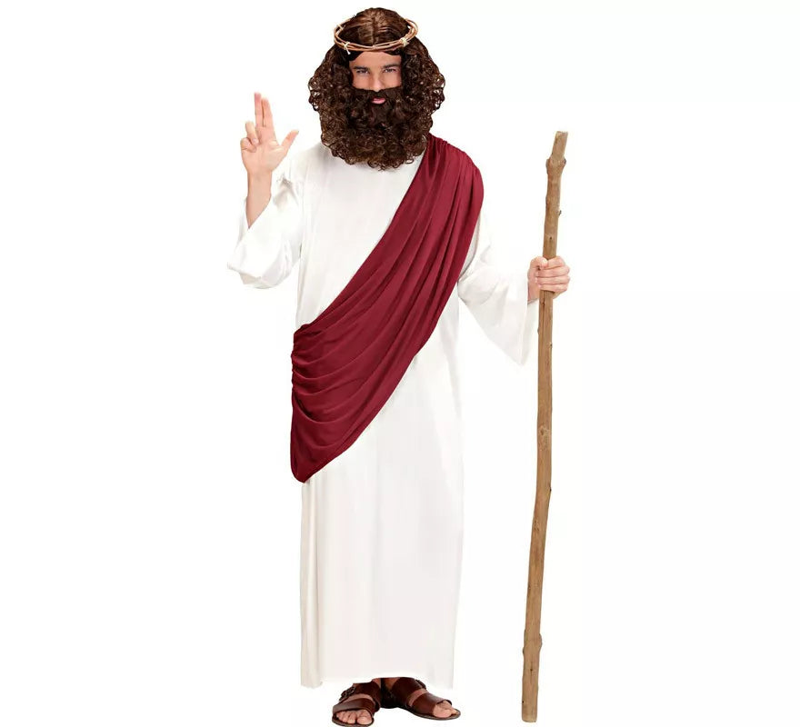 Translation missing: en.Disfraz de Jesús El Mesías o Profeta con bastón para hombre
