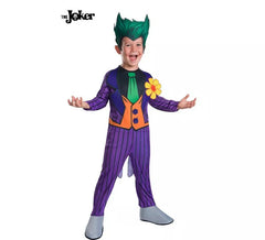 Classic Joker costume with headdress for children