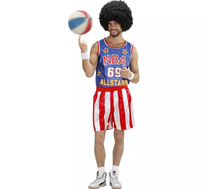 Translation missing: en.Disfraz de Jugador de Baloncesto azul y rojo para hombre