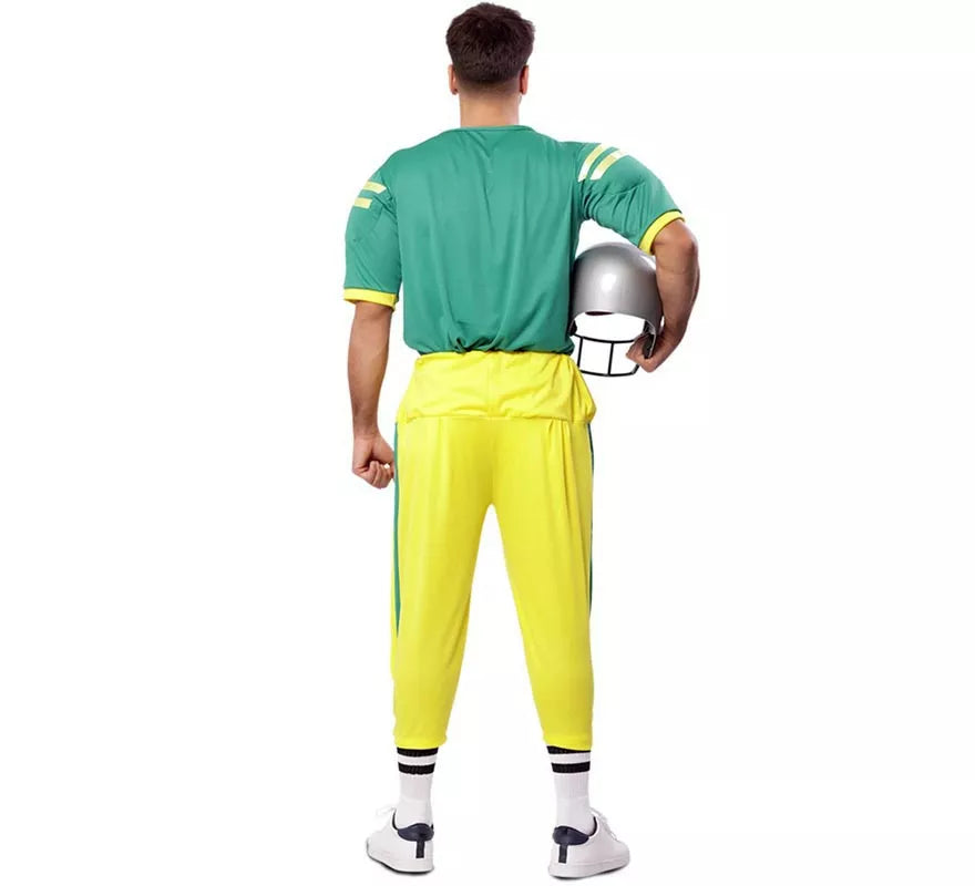 Disfraz de Jugador de Fútbol Americano Verde para hombre