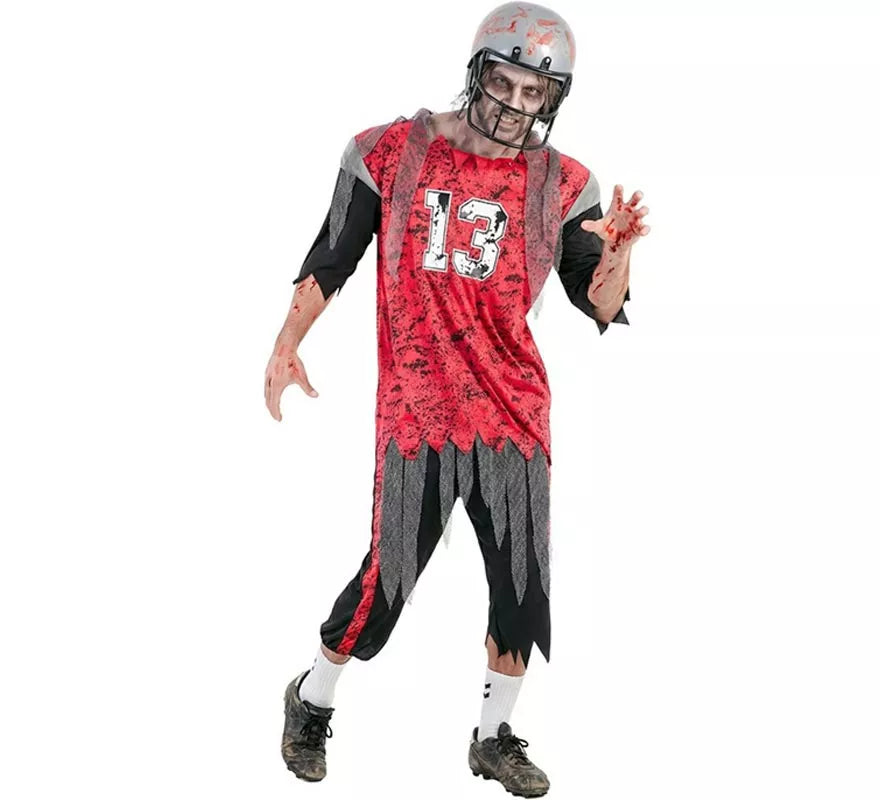 Disfraz de Jugador Fútbol Americano Zombie para hombre