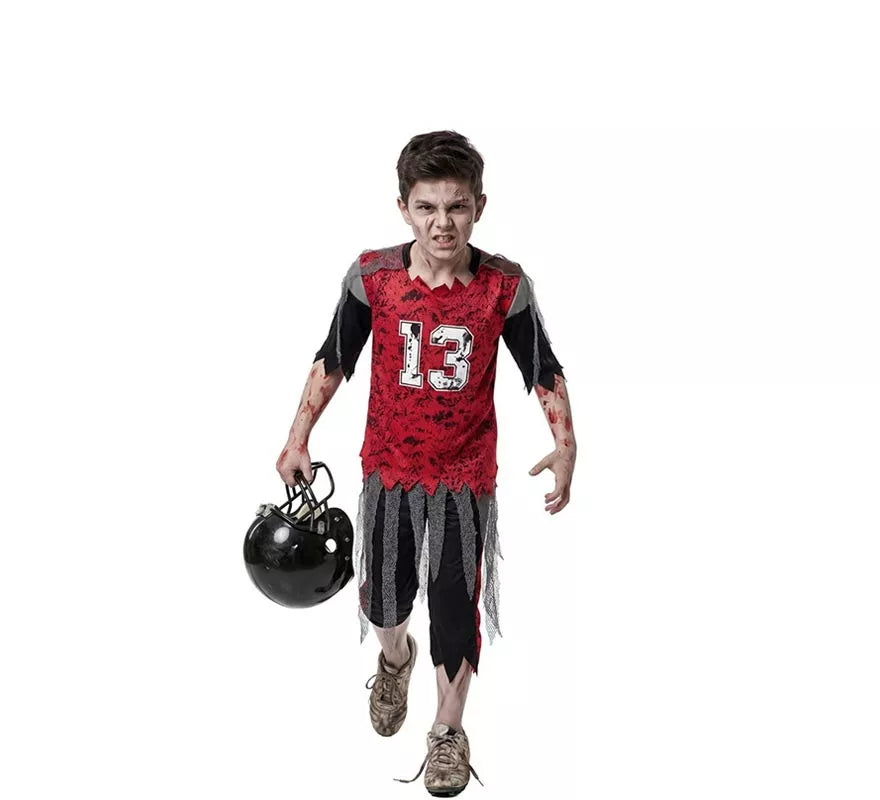 Disfraz de Jugador Fútbol Americano Zombie para niño