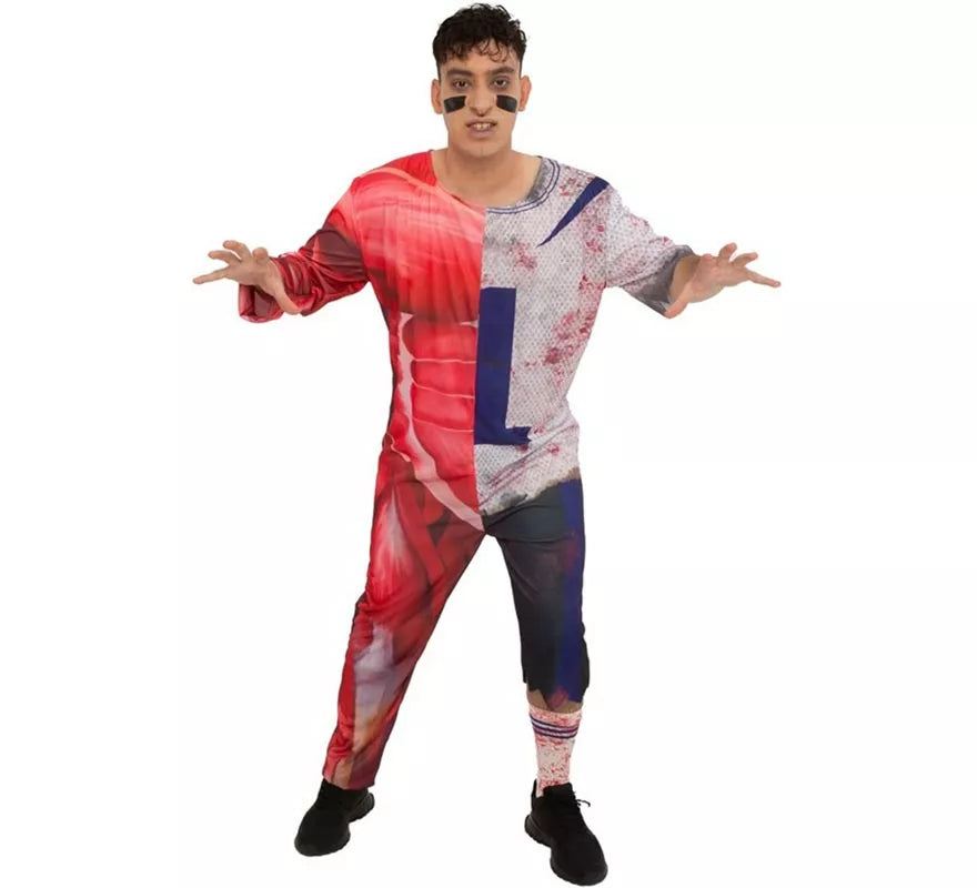 Disfraz de Jugador Zombie número uno para hombre