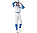 Disfraz de Jugadora de Béisbol blanco y azul para mujer