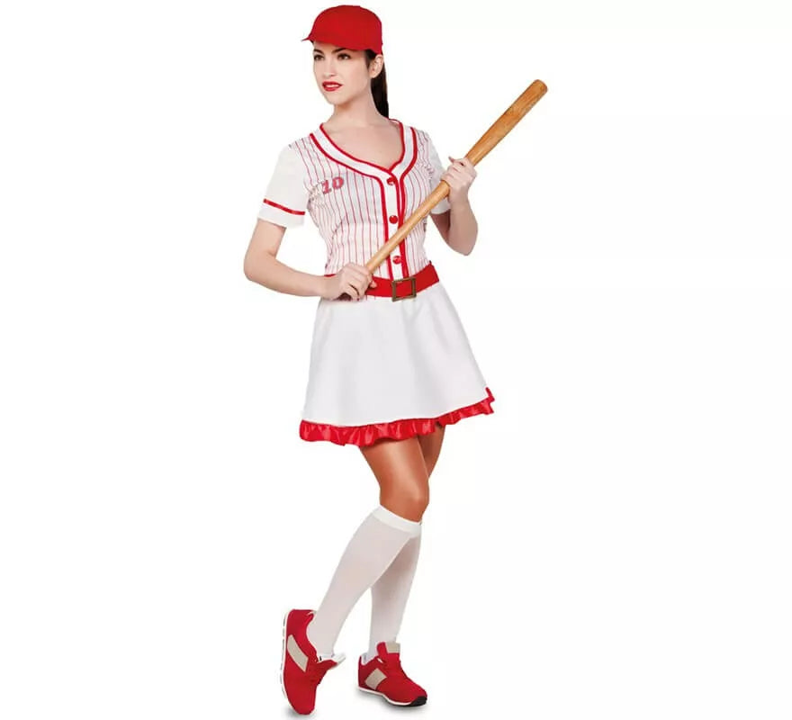 Translation missing: en.Disfraz de Jugadora de Béisbol Retro para mujer