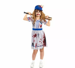 Zombie Baseball Player Costume for Girls